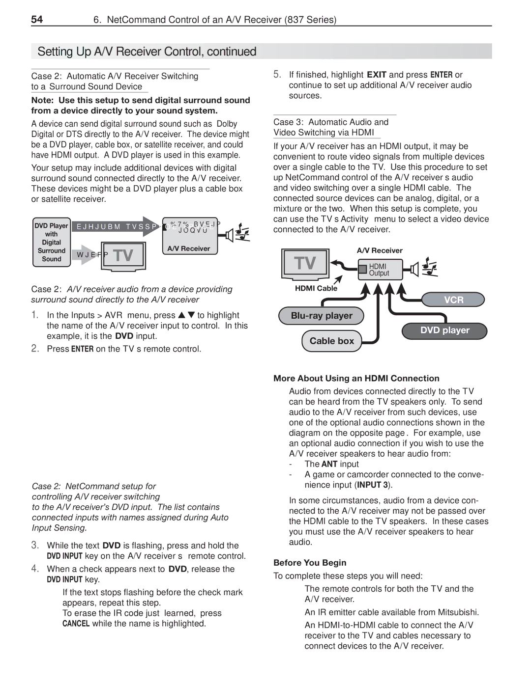 Nikon 837 Series Case 3 Automatic Audio Video Switching via Hdmi, More About Using an Hdmi Connection, Before You Begin 