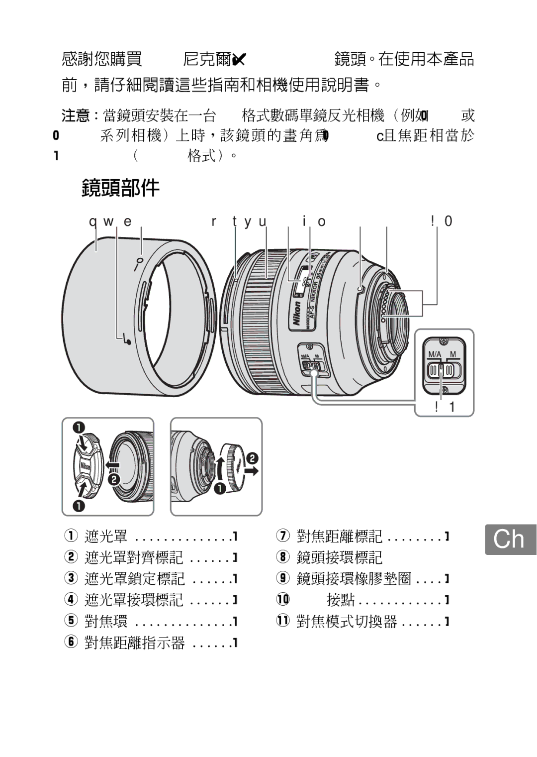 Nikon 2195, 85mmf14G user manual 121, 124, 123 