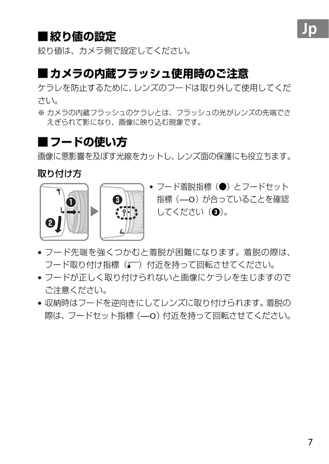 Nikon 2195, 85mmf14G user manual 絞り値の設定 