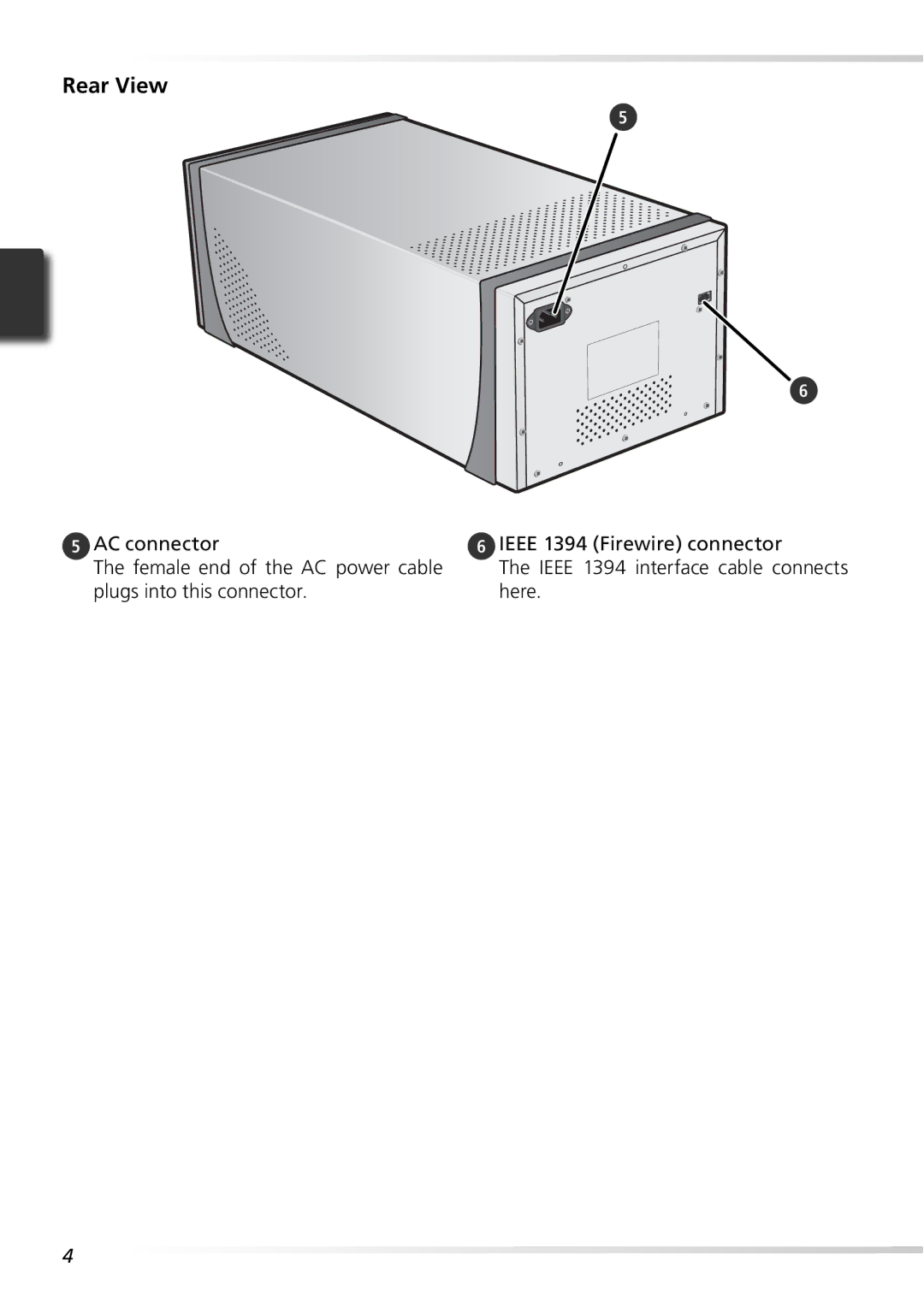 Nikon 9000ED user manual Rear View 