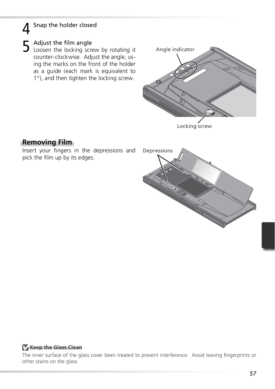 Nikon 9000ED user manual Angle indicator 