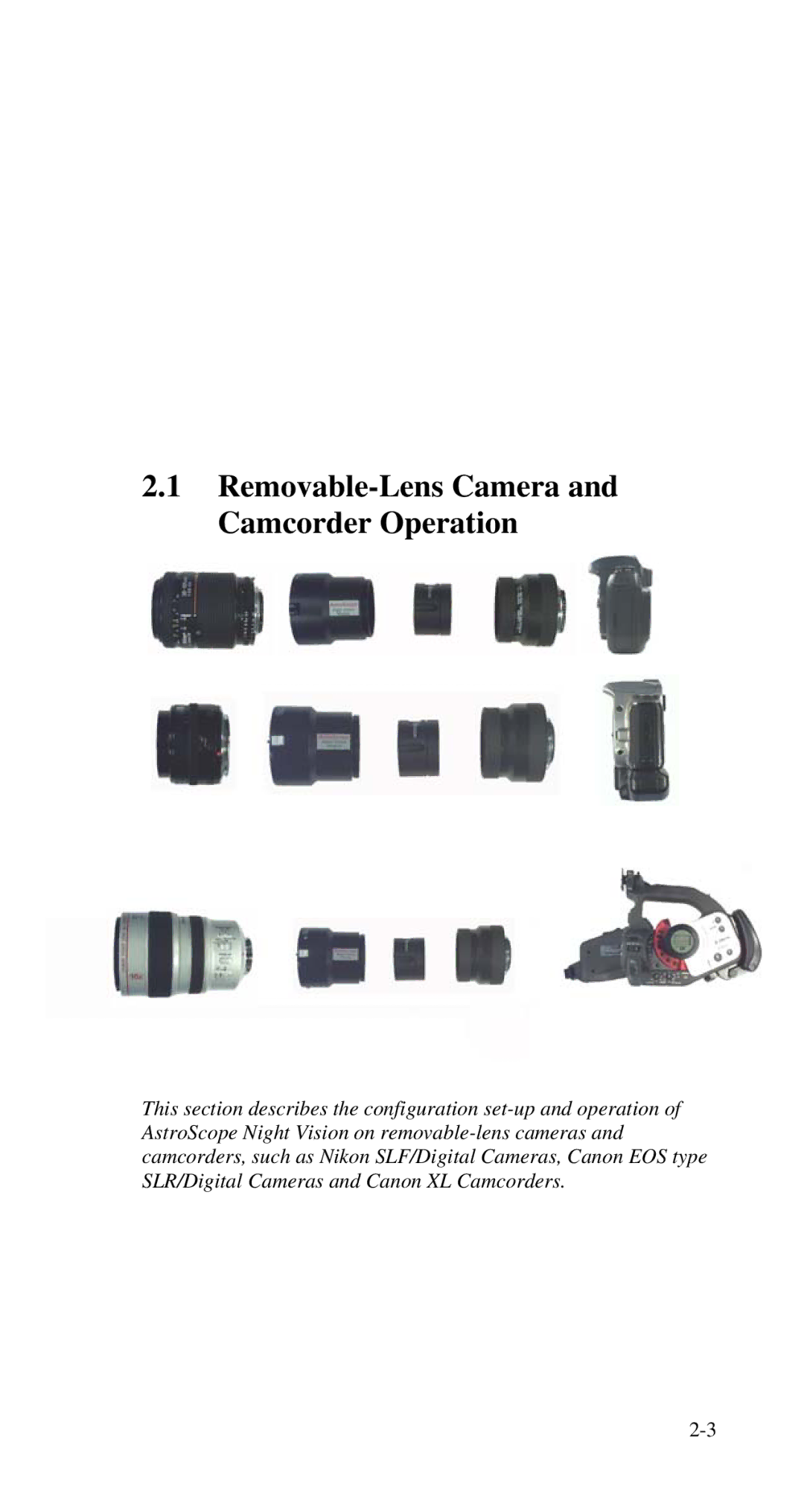 Nikon 9350 manual Removable-Lens Camera and Camcorder Operation 