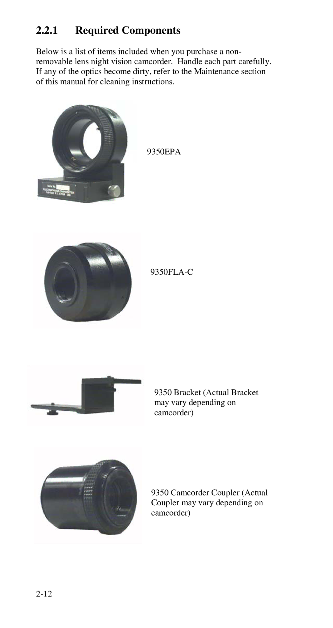 Nikon 9350 manual Required Components 