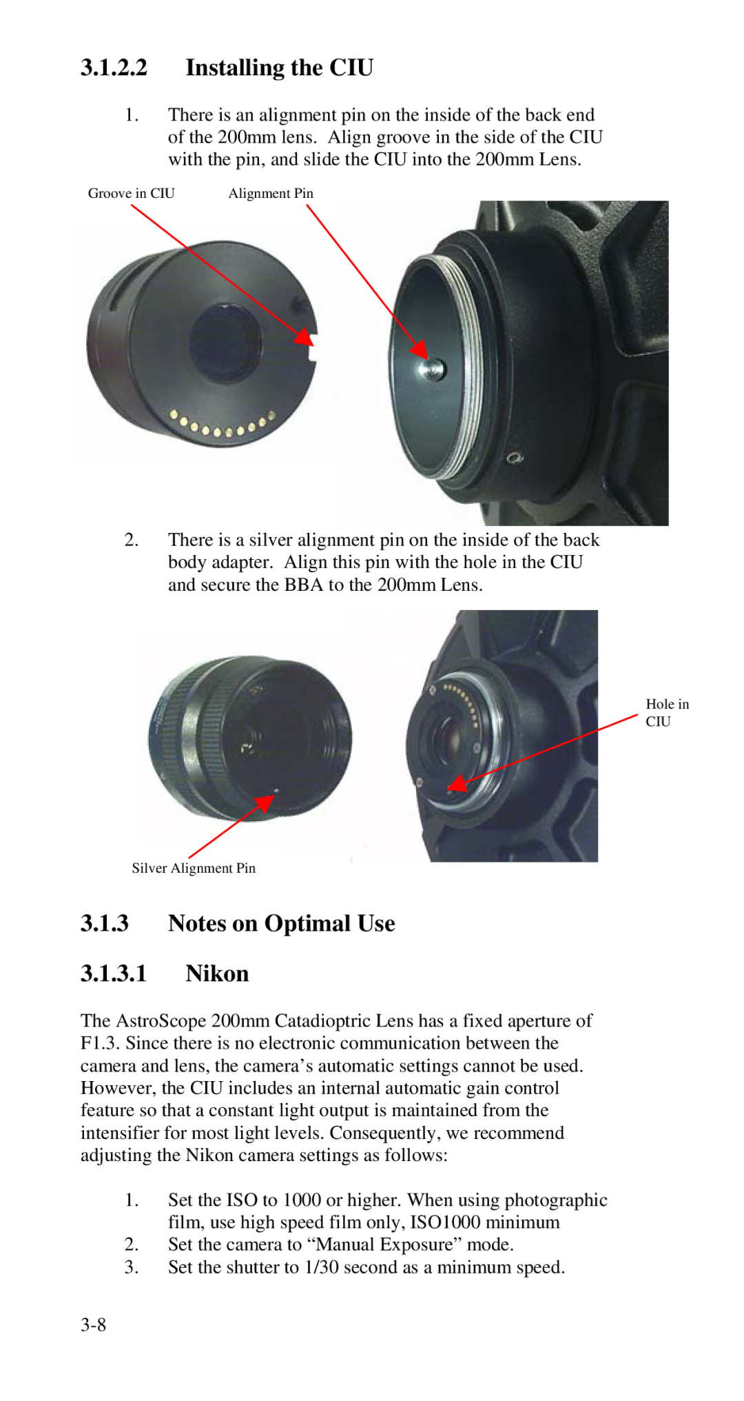 Nikon 9350 manual Installing the CIU, Nikon 