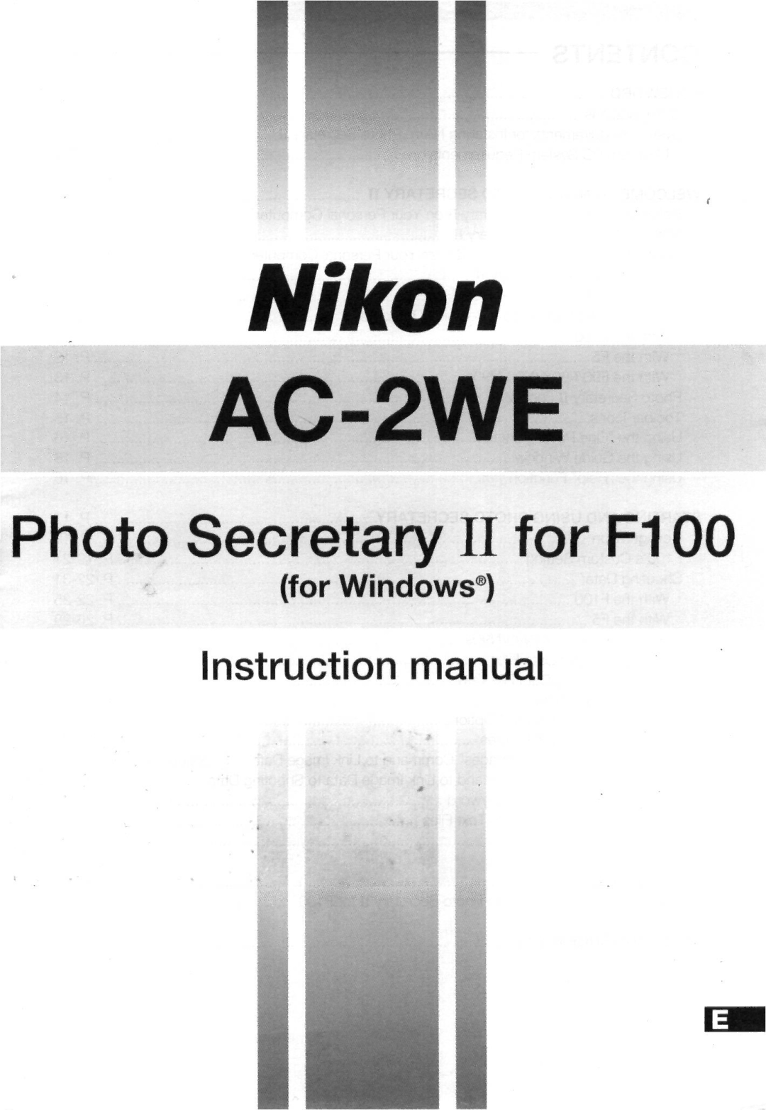 Nikon AC-2WE instruction manual Nikon 