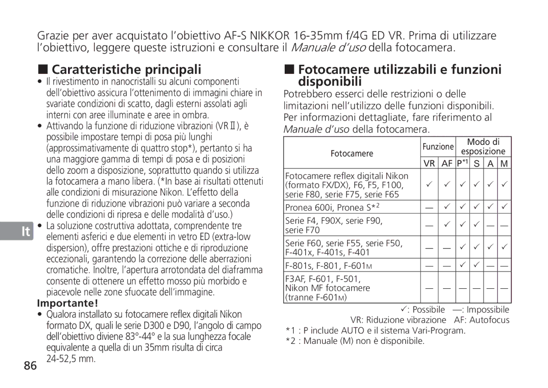 Nikon AF-S manual Disponibili, Ck Importante 