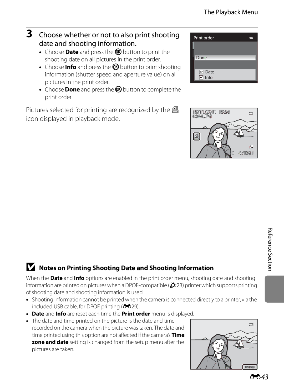 Nikon COOLPIX AW100 manual E43, Playback Menu 