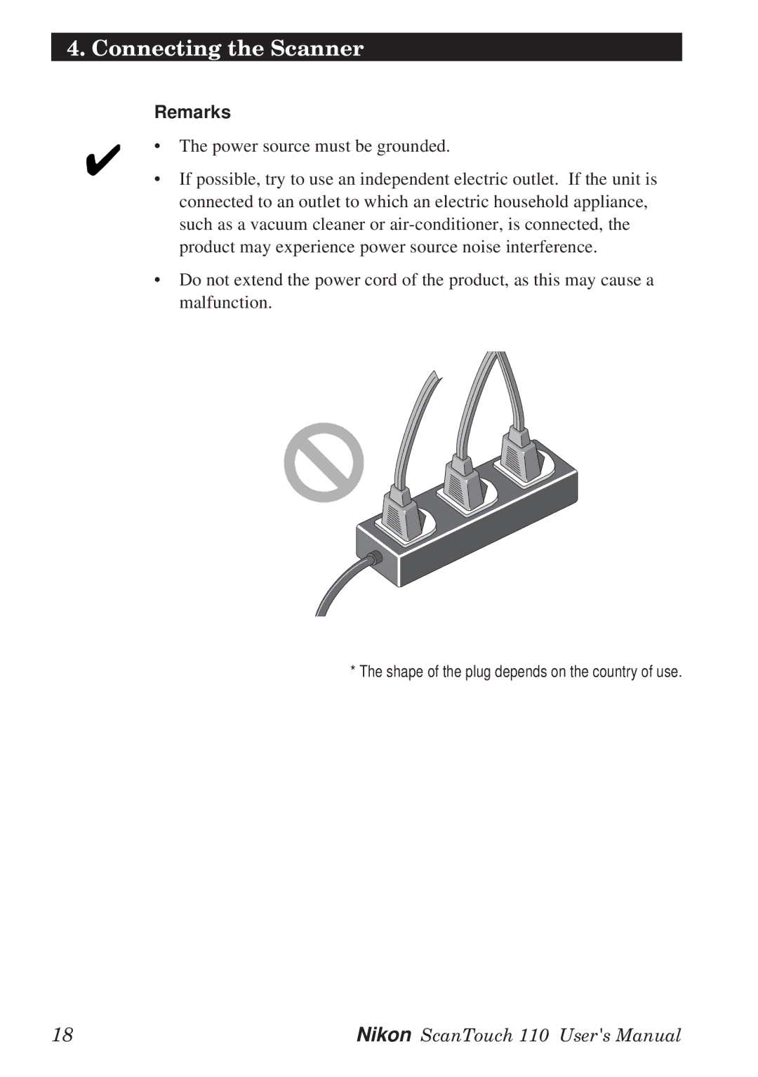 Nikon AX-110 manual Remarks 