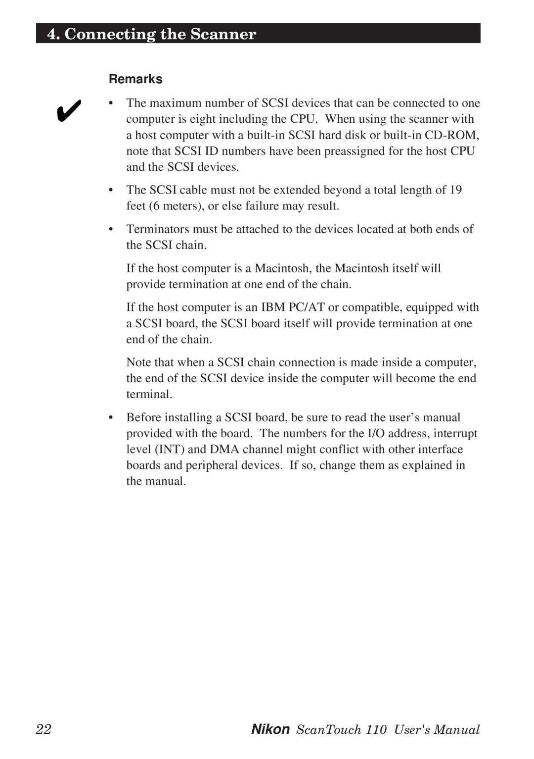 Nikon AX-110 manual Remarks 