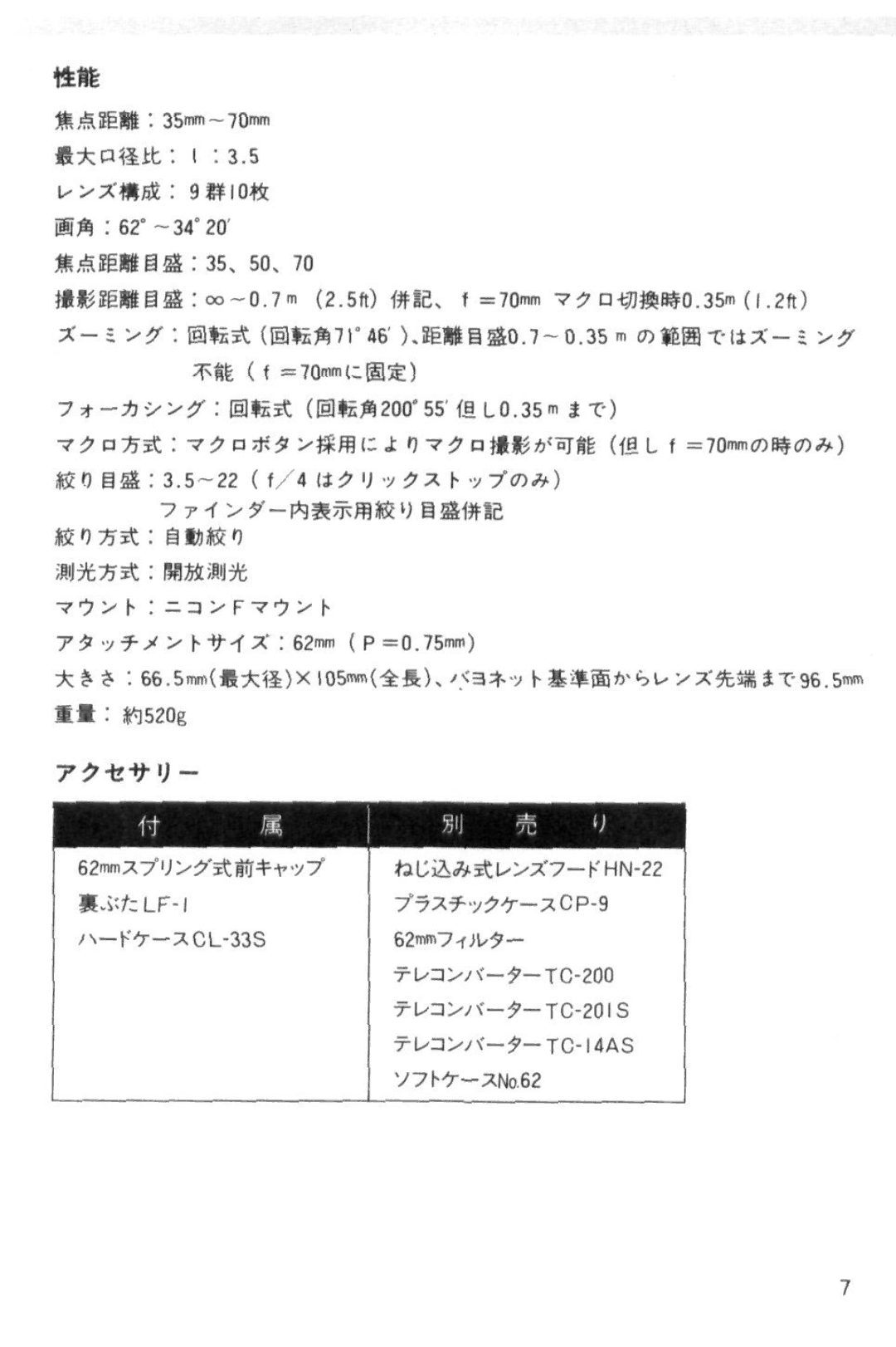 Nikon Camera Lens instruction manual HKfl1E1 