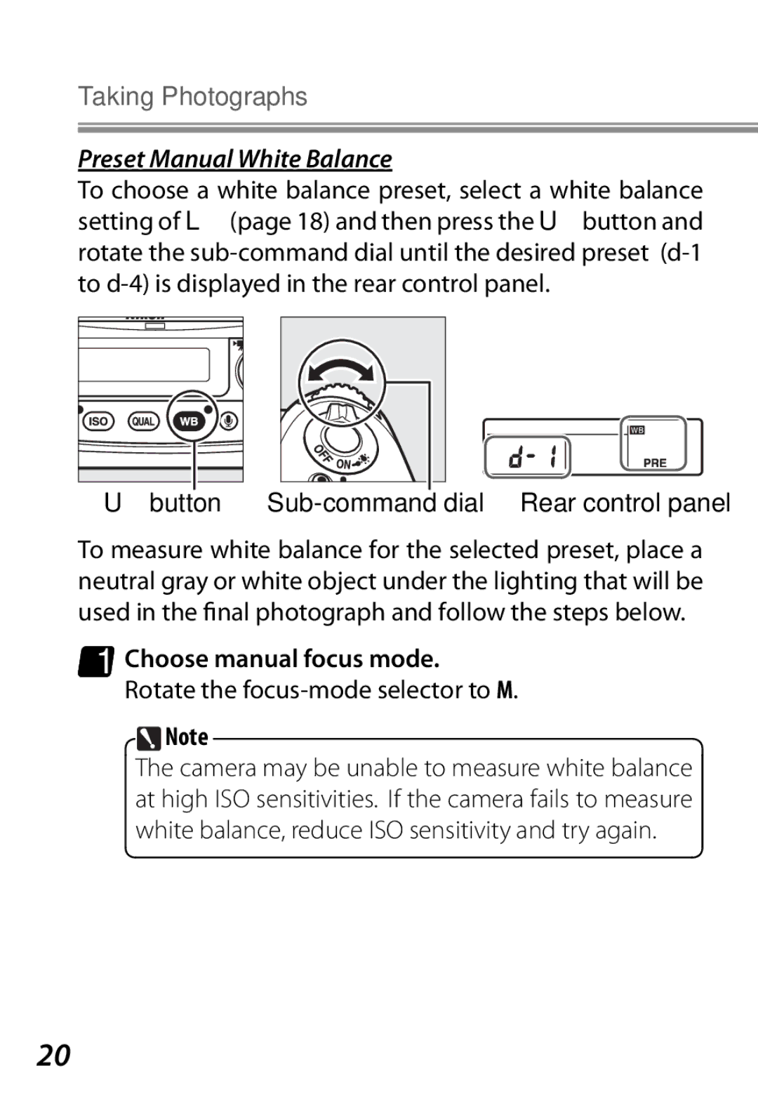 Nikon Camera manual Preset Manual White Balance 