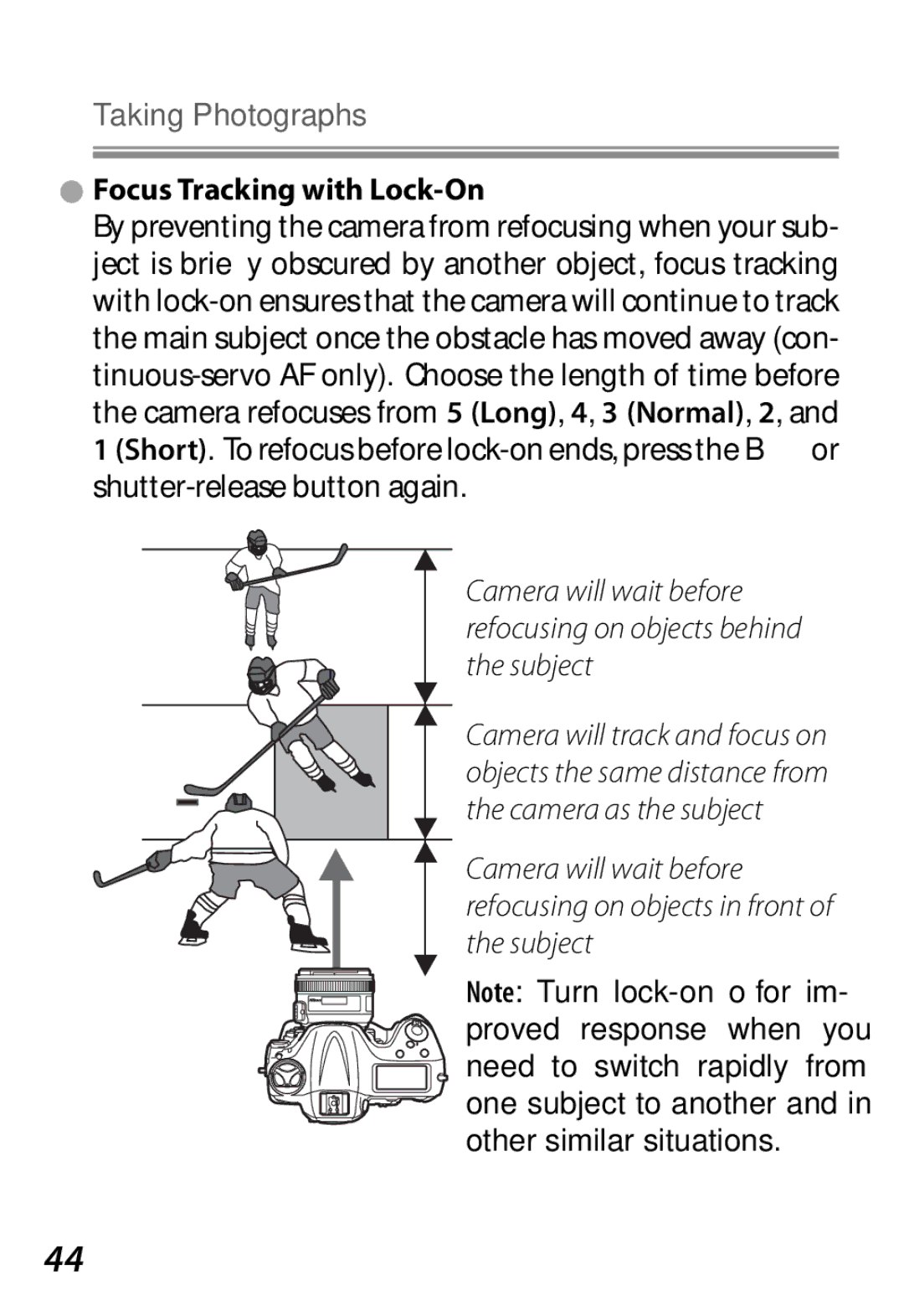 Nikon Camera manual Focus Tracking with Lock-On 