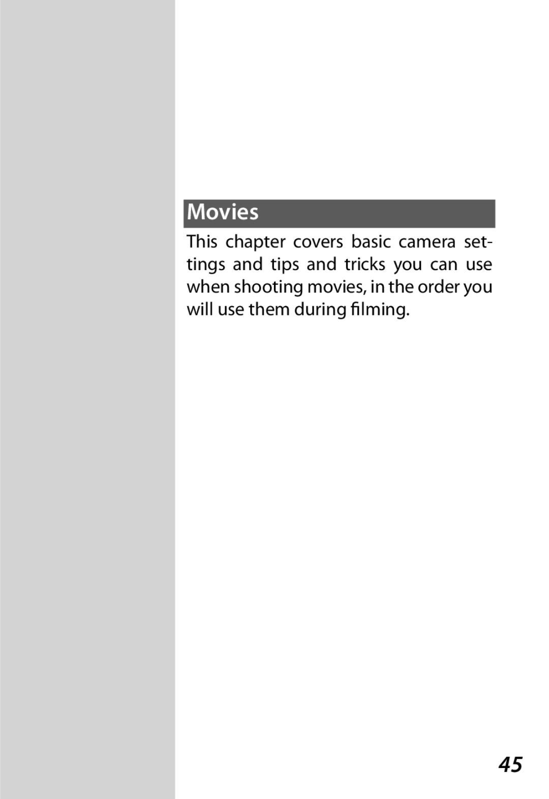 Nikon Camera manual Movies 