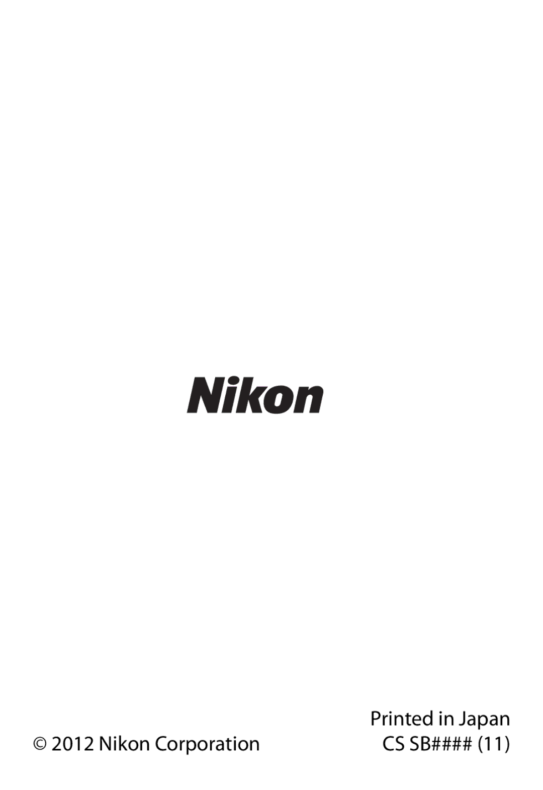 Nikon Camera manual Cs Sb#### 