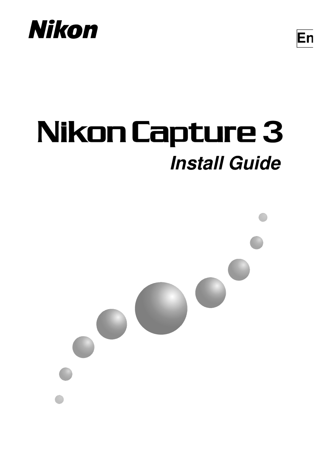 Nikon Capture 3 manual Install Guide 