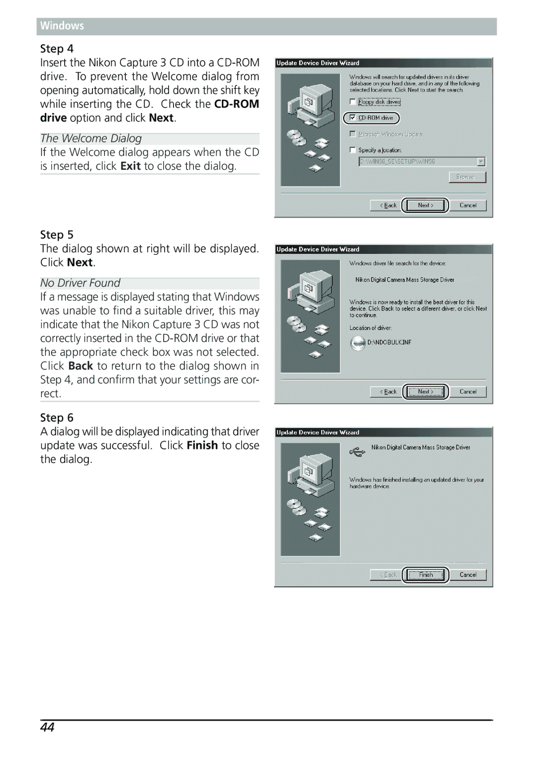 Nikon Capture 3 manual Welcome Dialog 