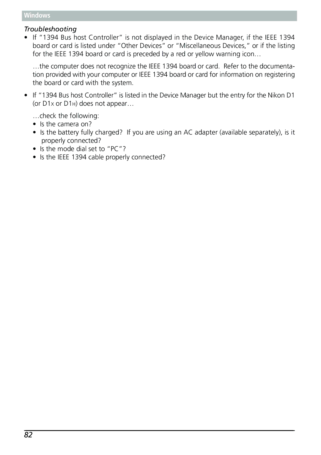 Nikon Capture 3 manual Troubleshooting 