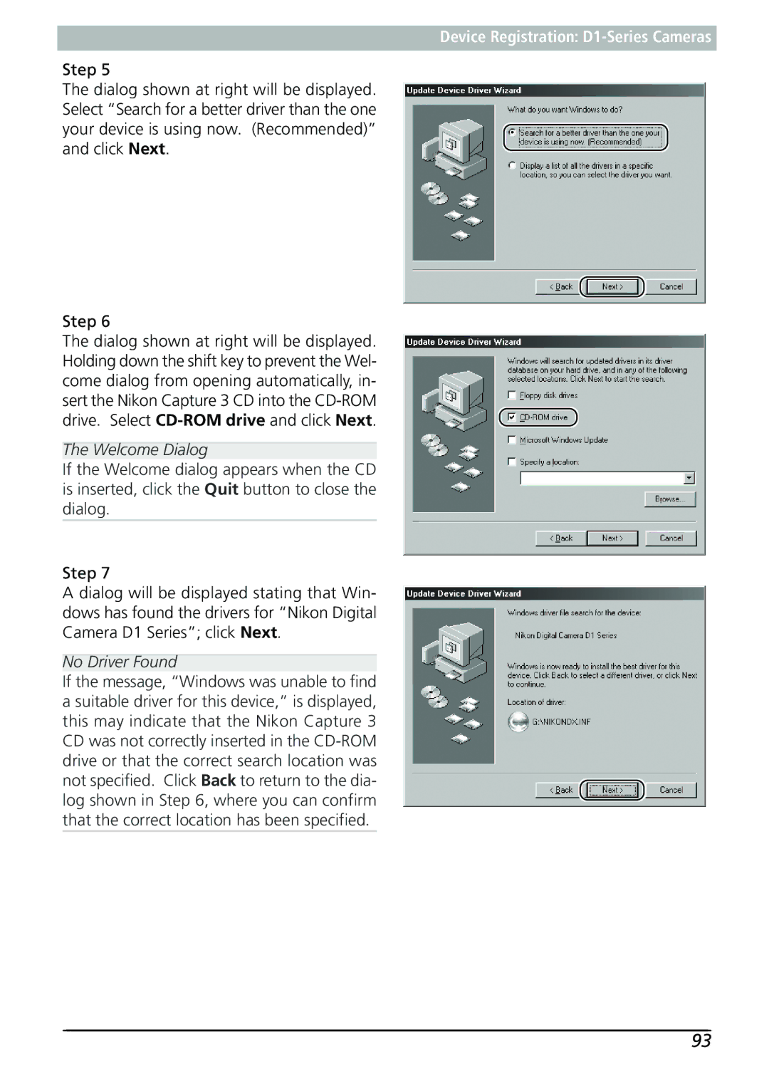 Nikon Capture 3 manual Welcome Dialog 