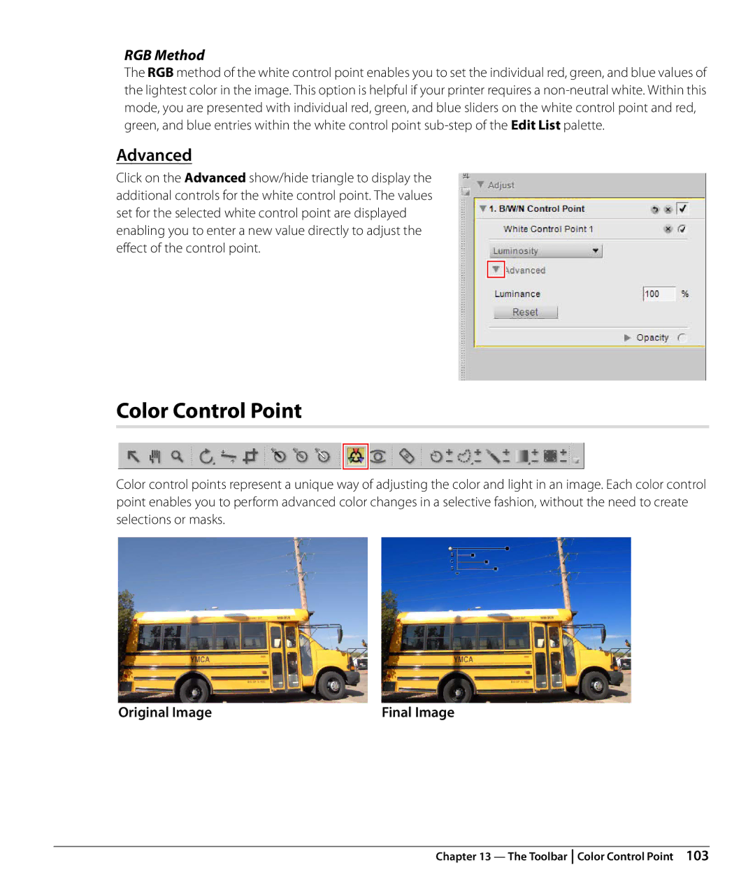 Nikon Capture NX2 user manual Color Control Point, RGB Method 