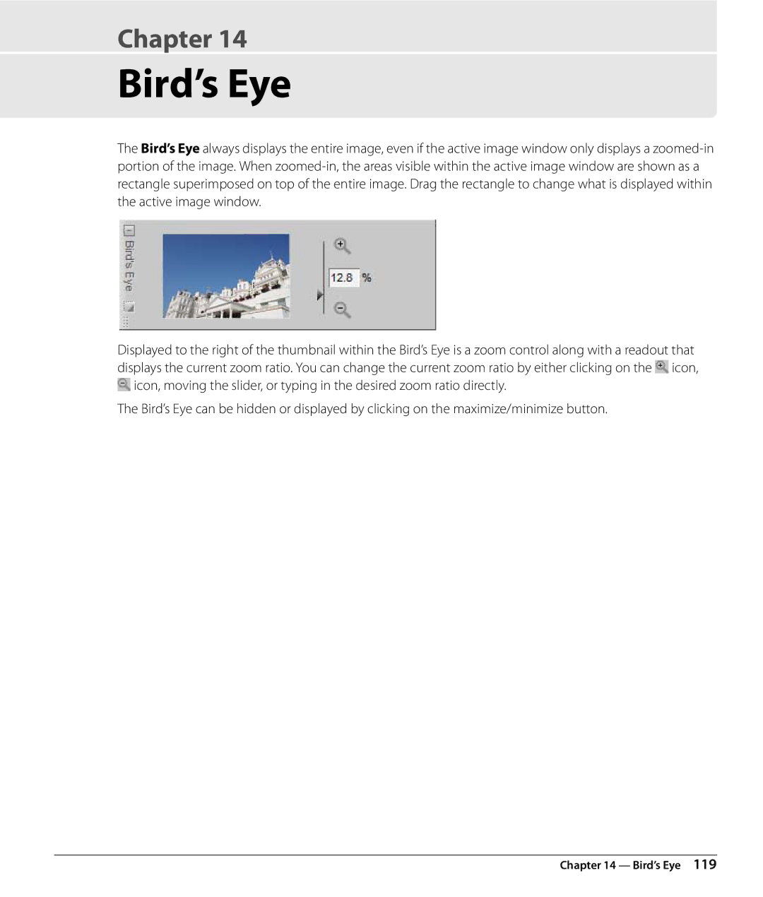 Nikon Capture NX2 user manual Bird’s Eye 