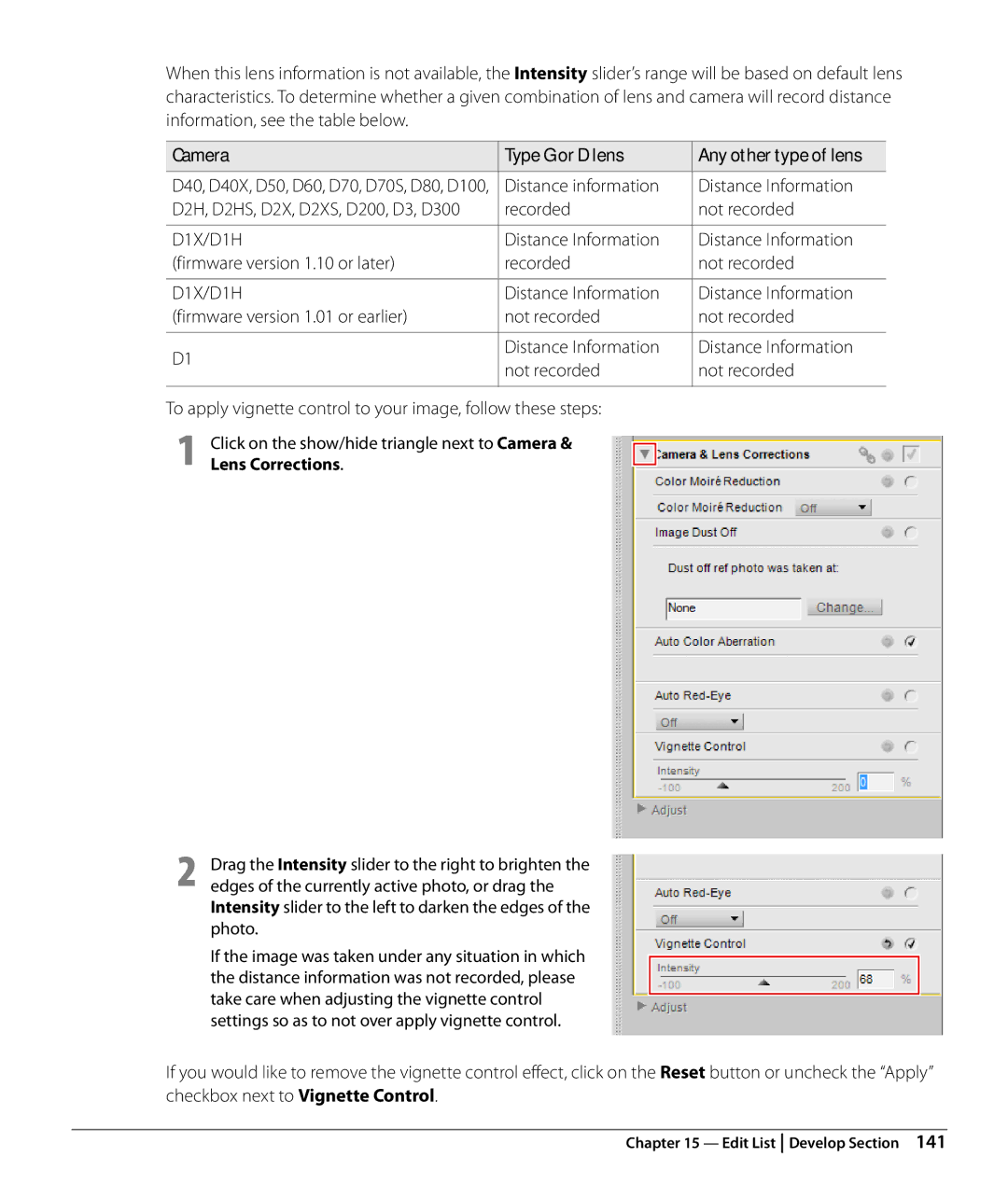 Nikon Capture NX2 Camera Type G or D lens, Distance information Distance Information, Recorded Not recorded, Photo 