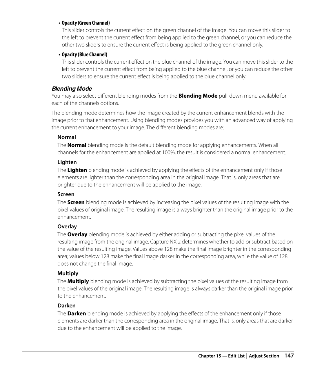 Nikon Capture NX2 user manual Blending Mode 