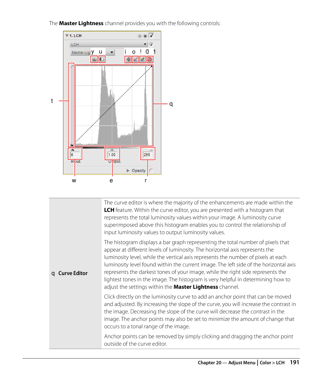 Nikon Capture NX2 user manual Adjust Menu Color LCH 