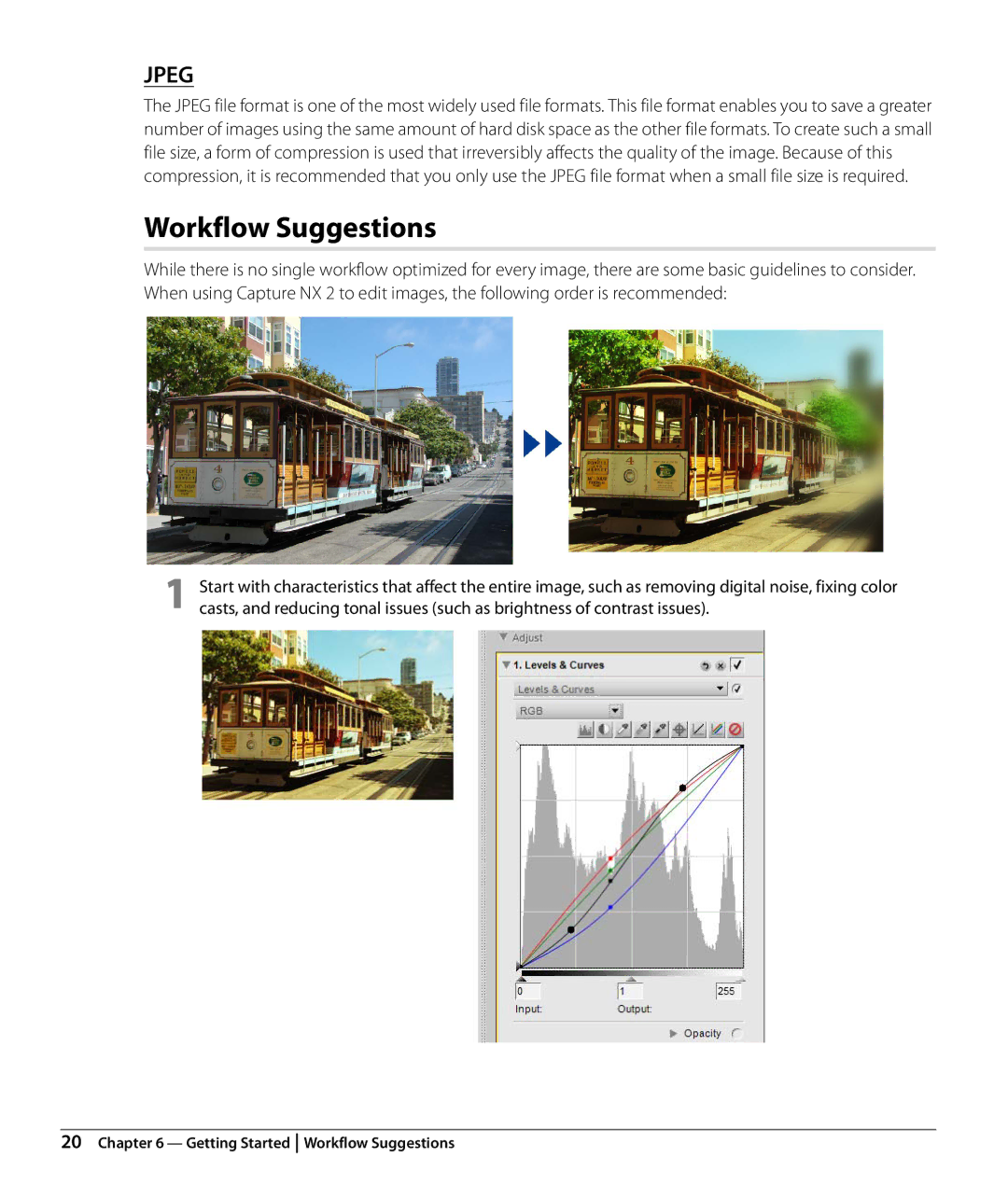 Nikon Capture NX2 user manual Workflow Suggestions, Jpeg 