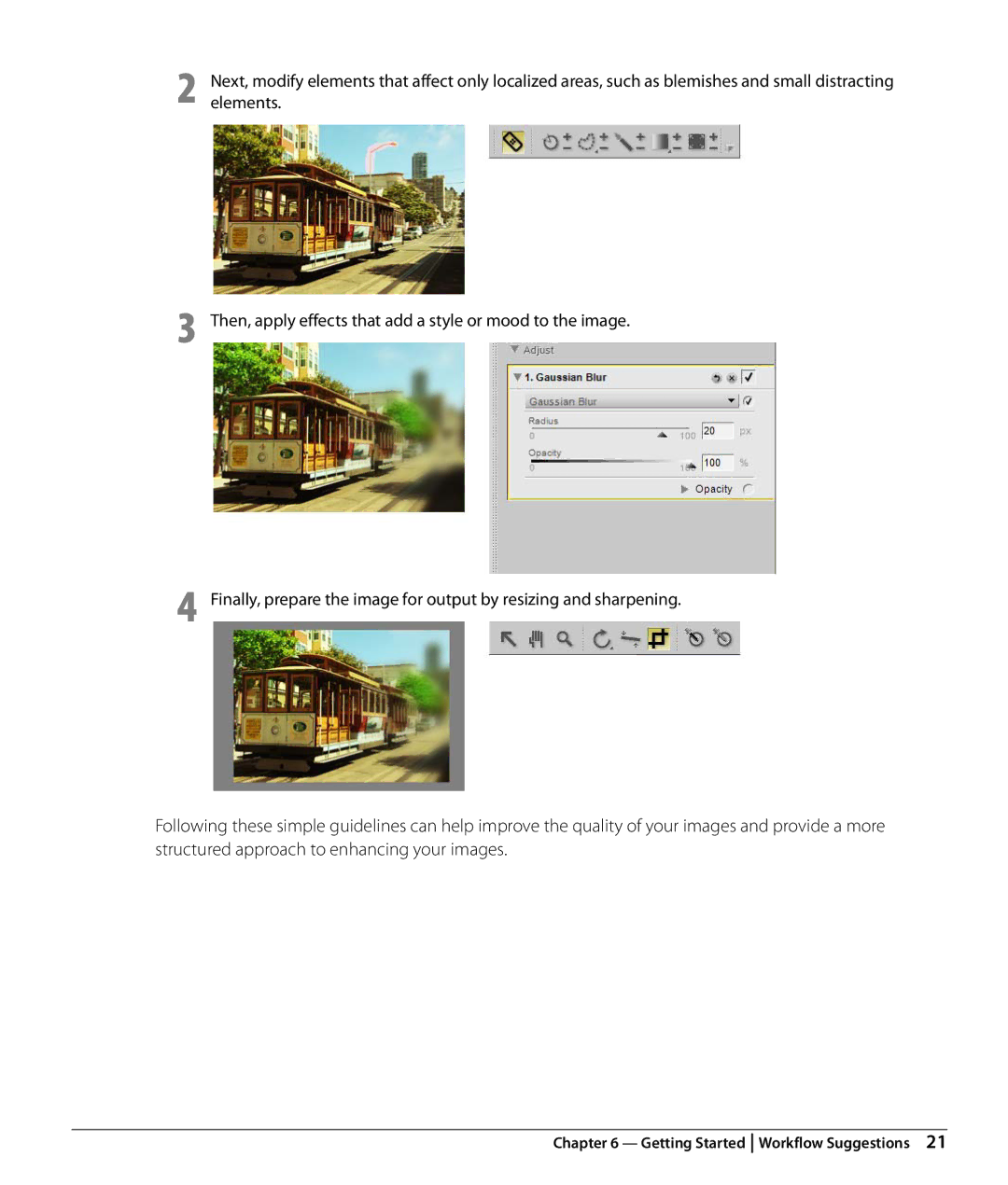 Nikon Capture NX2 user manual Getting Started Workflow Suggestions 