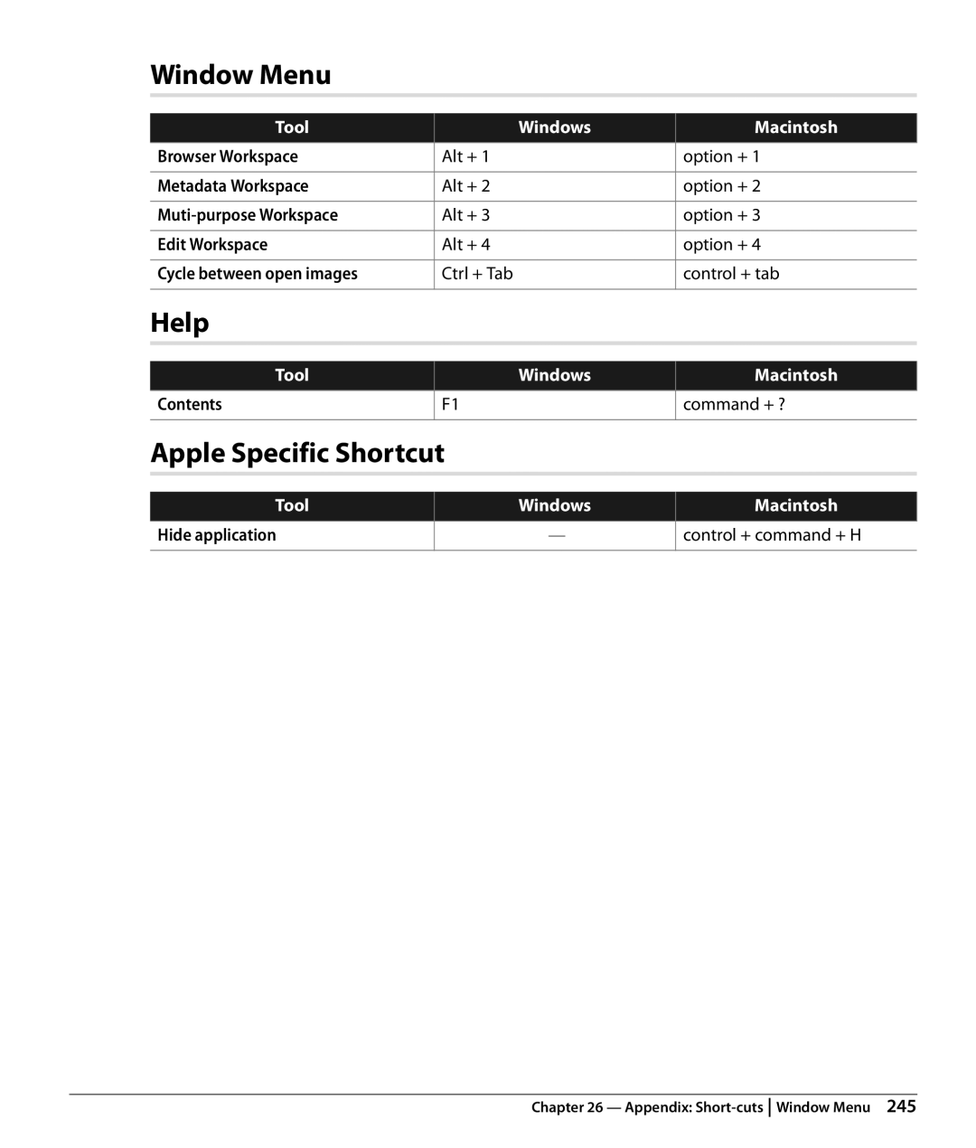 Nikon Capture NX2 user manual Window Menu, Help 