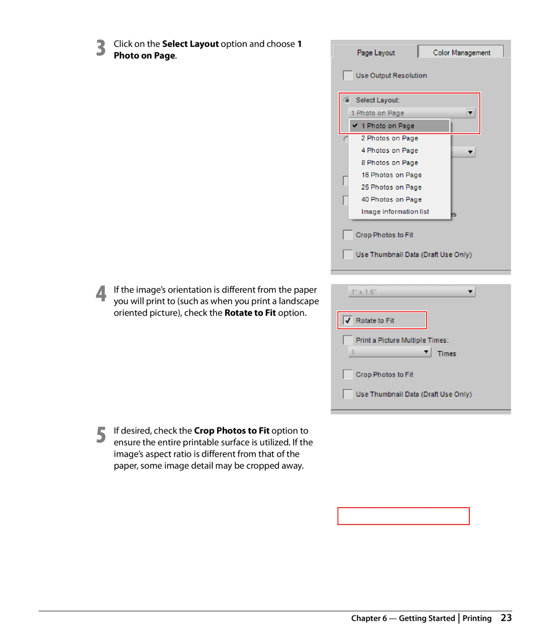 Nikon Capture NX2 user manual Click on the Select Layout option and choose 1 Photo on 