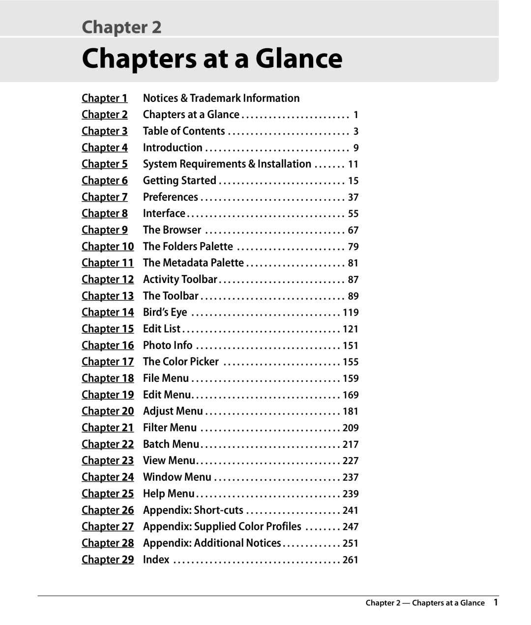 Nikon Capture NX2 user manual Chapters at a Glance, System Requirements & Installation 