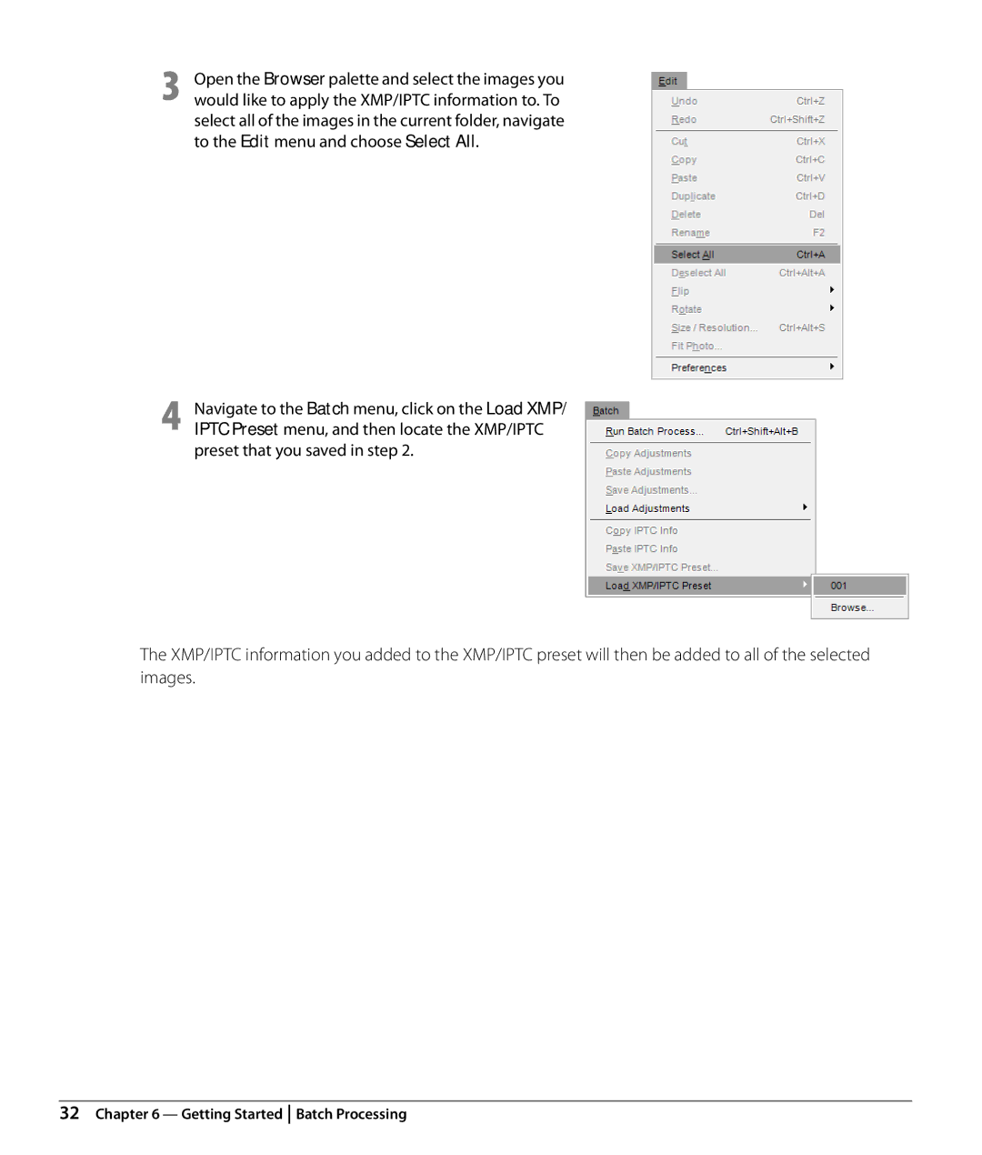 Nikon Capture NX2 user manual Preset that you saved in step 