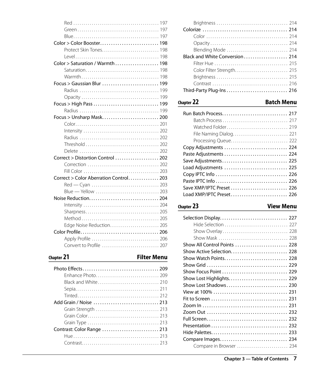 Nikon Capture NX2 user manual Filter Menu 