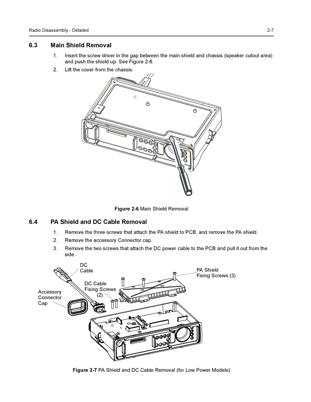 Nikon CM200 service manual Main Shield Removal, PA Shield and DC Cable Removal 