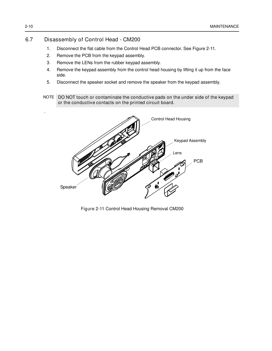 Nikon service manual Disassembly of Control Head CM200, Pcb 