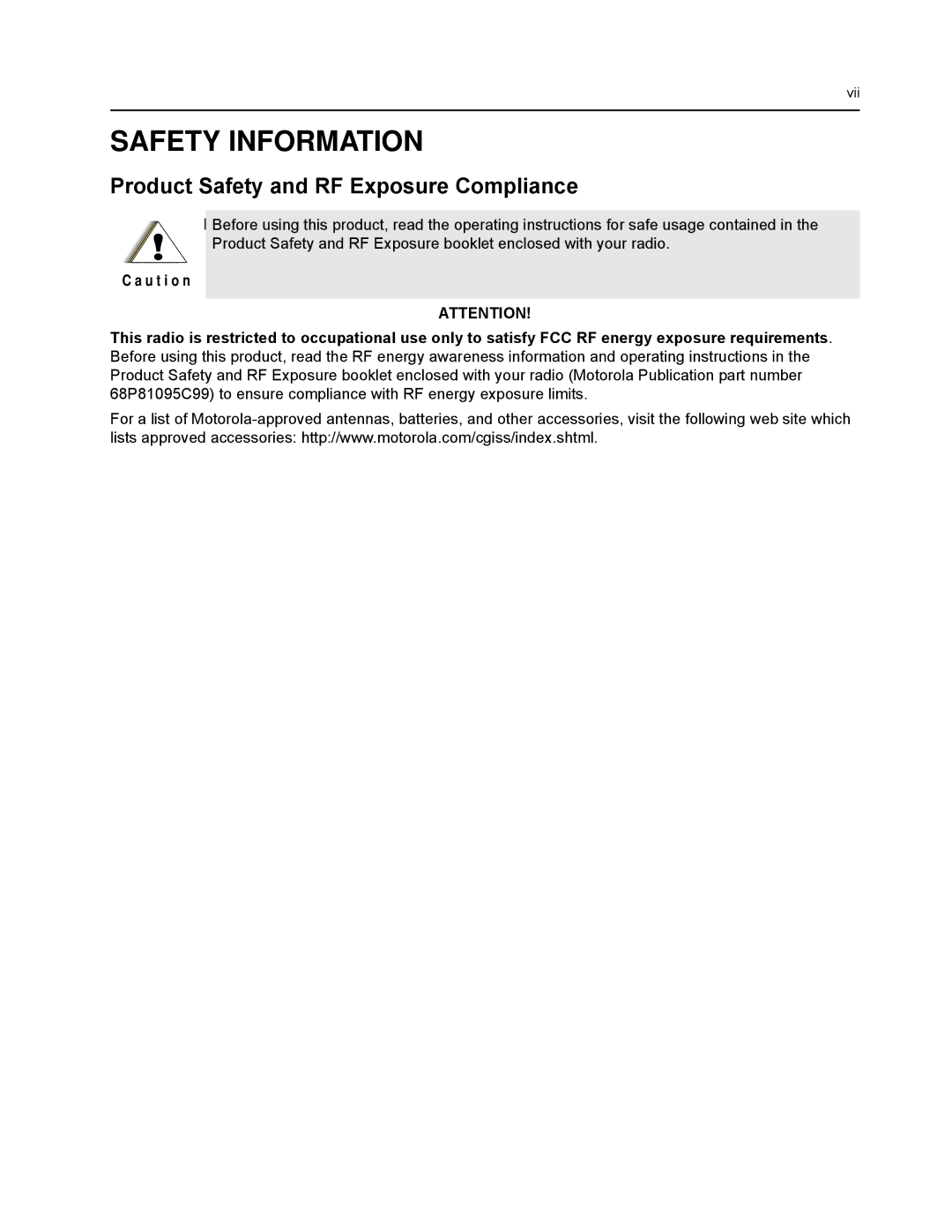 Nikon CM200 service manual Safety Information, Product Safety and RF Exposure Compliance 