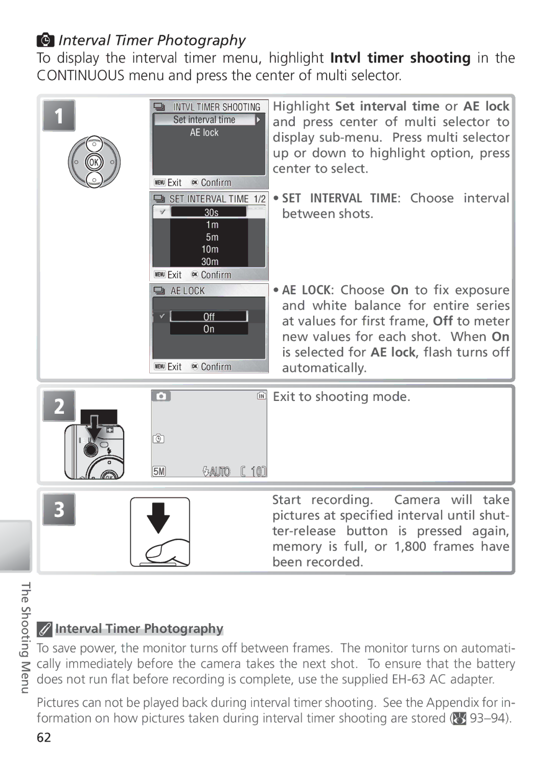 Nikon COOL PIX S1 manual Interval Timer Photography 