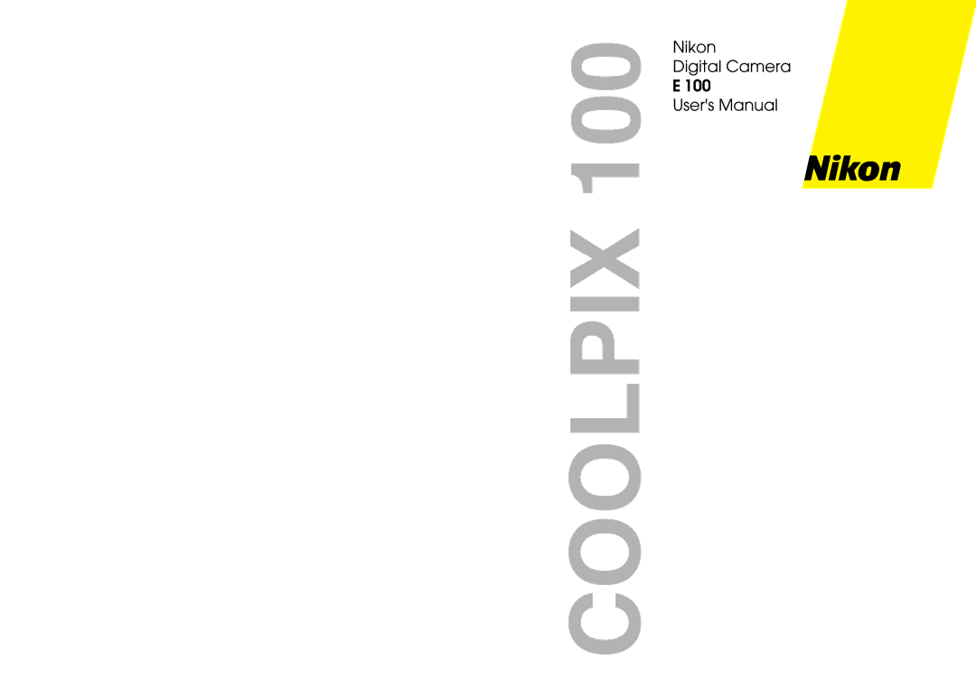 Nikon Coolpix 100 manual 