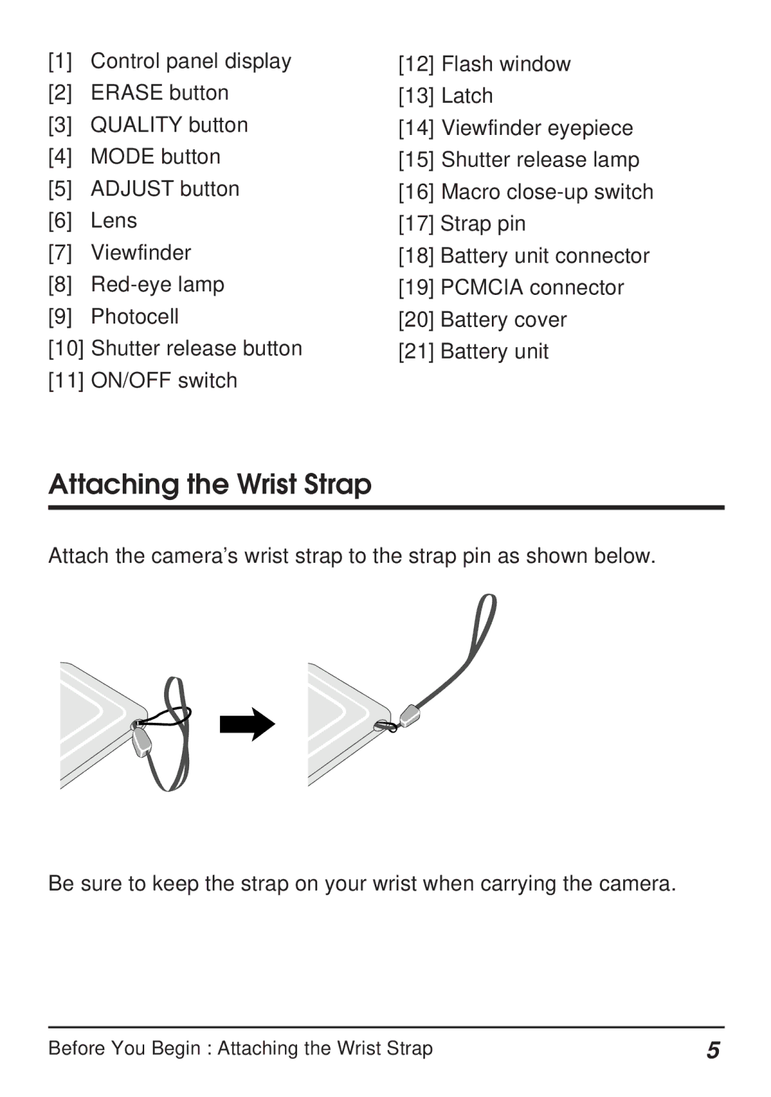 Nikon Coolpix 100 manual Attaching the Wrist Strap 