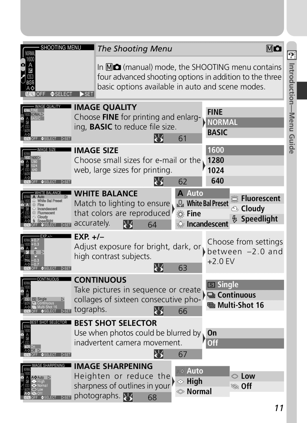 Nikon COOLPIX 2500 manual Shooting Menu The Shooting Menu, Auto, Single 