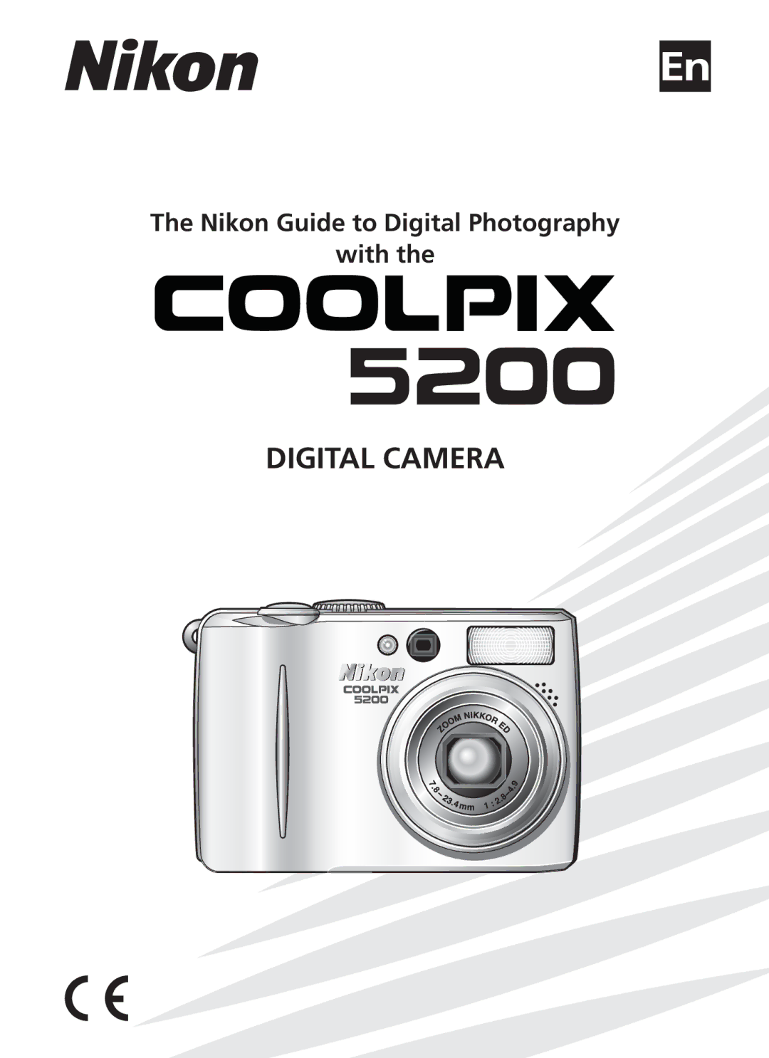 Nikon 13311, COOLPIX 5200 manual Digital Camera 