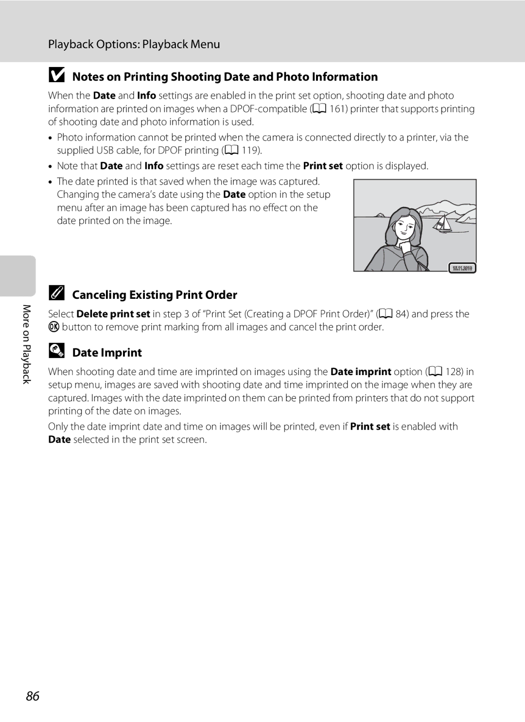 Nikon Coolpix Digital Camera, S5100 user manual Canceling Existing Print Order, Date Imprint 