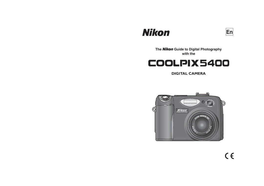 Nikon COOLPIX5400 manual Digital Camera 