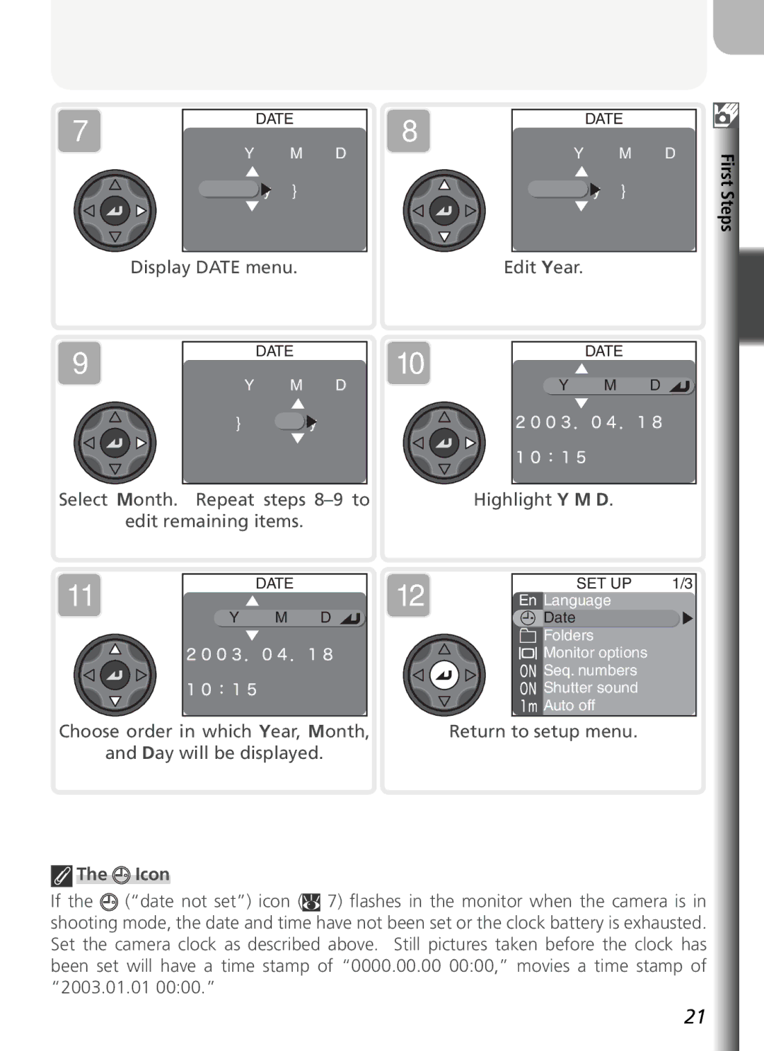 Nikon COOLPIX5400 manual Icon 