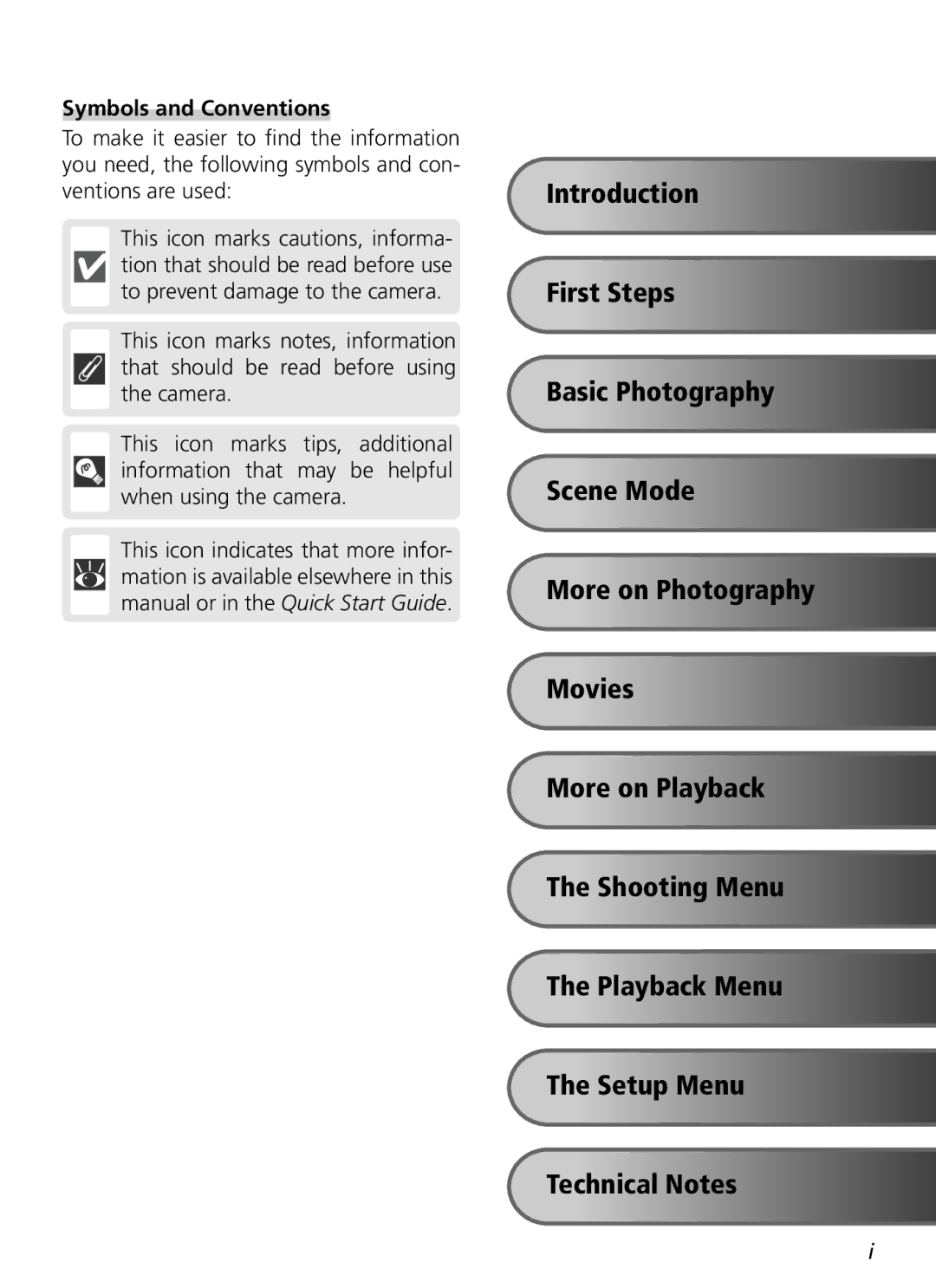 Nikon COOLPIX8800 manual Symbols and Conventions 