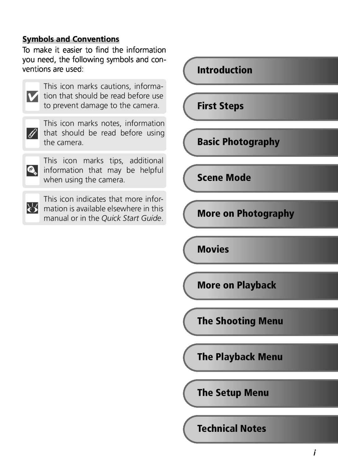 Nikon COOLPIX8800 Introduction First Steps Basic Photography Scene Mode, The Playback Menu The Setup Menu Technical Notes 