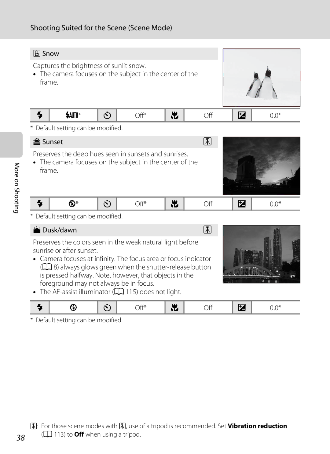 Nikon COOLPIXL120RED, COOLPIXL120BLK, COOLPIXL120BRONZE user manual HSunset, IDusk/dawn 