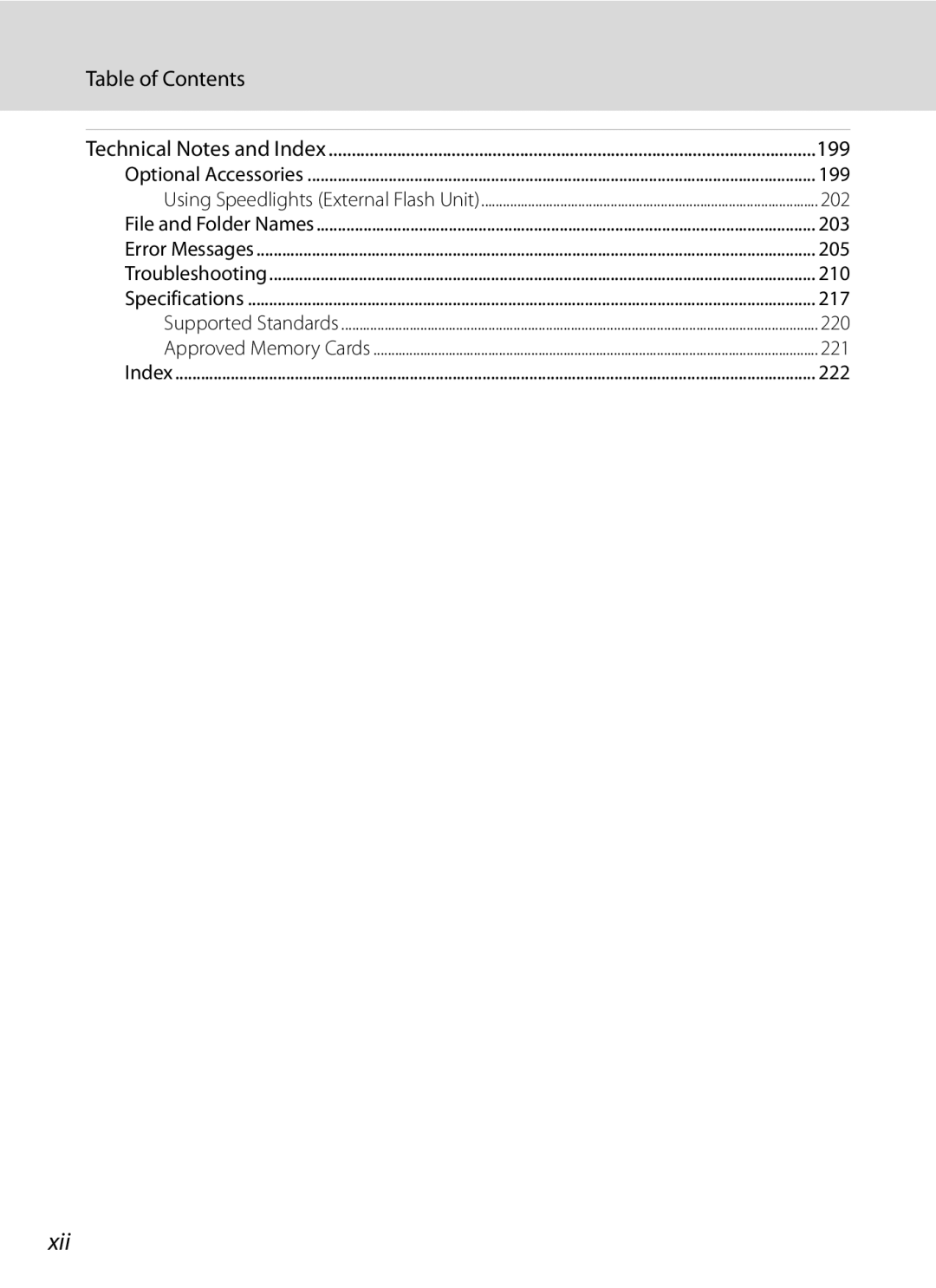 Nikon COOLPIXP7000 user manual Xii 