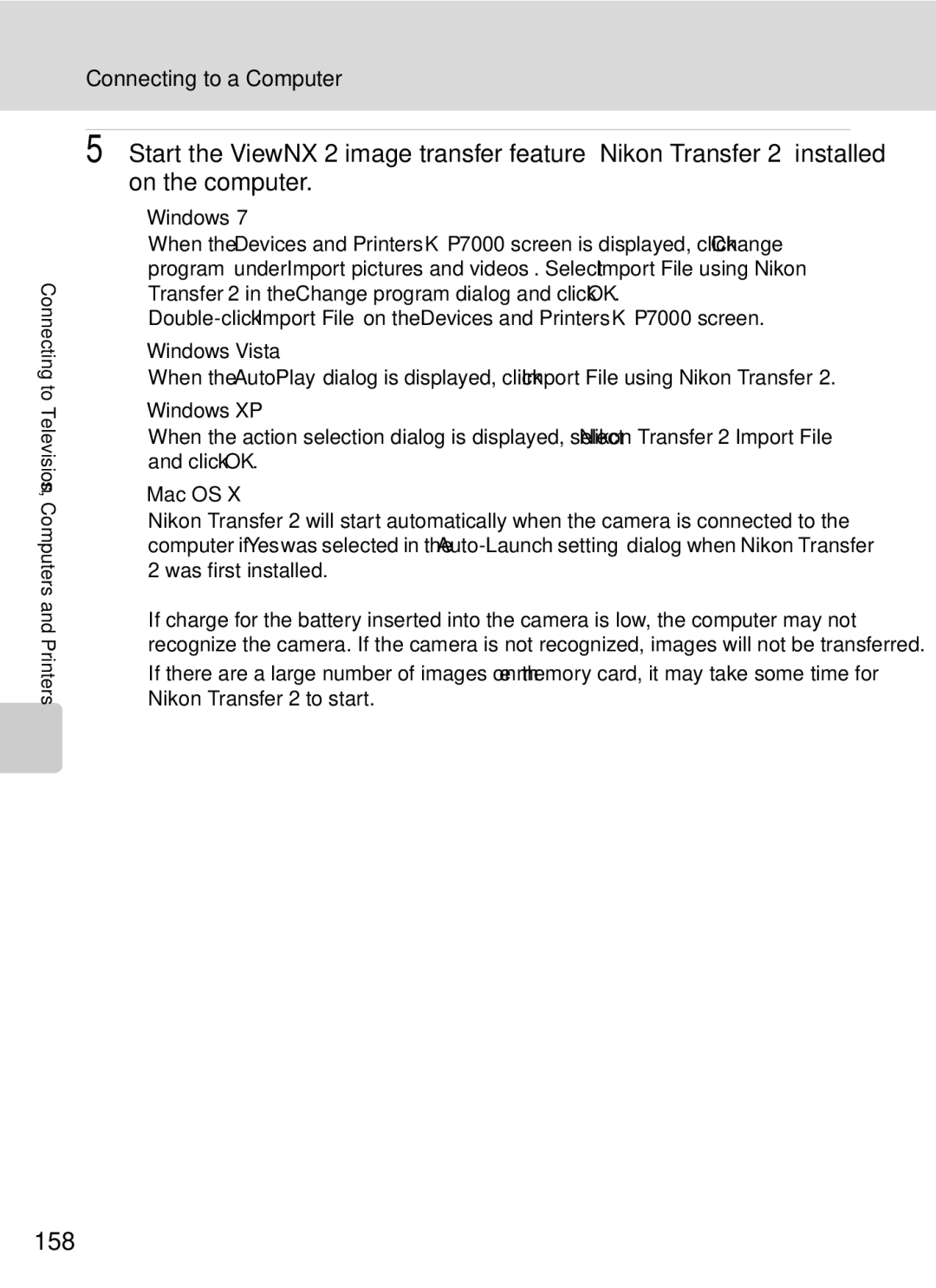 Nikon COOLPIXP7000 user manual 158 